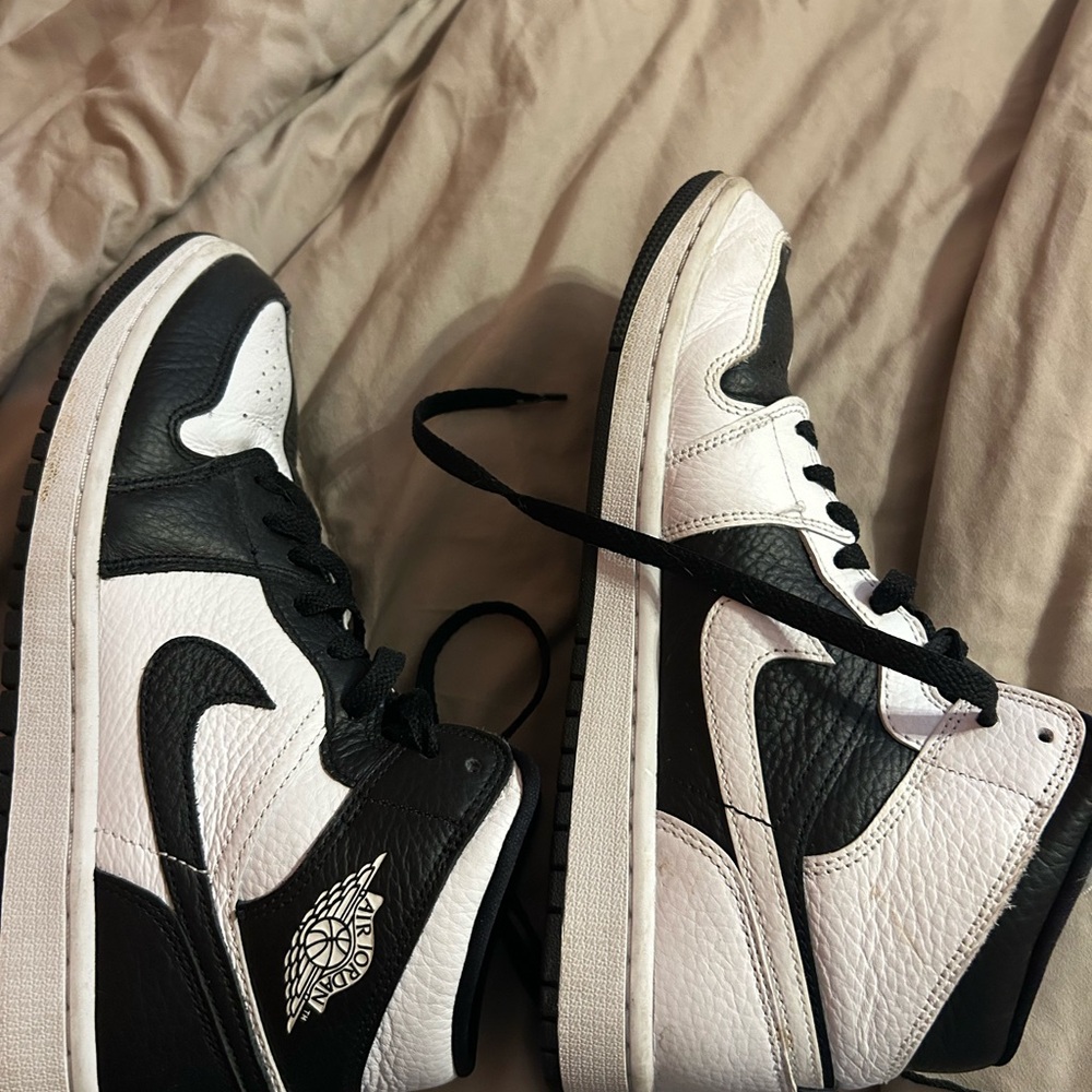 Black and White Air Jordan Sneakers